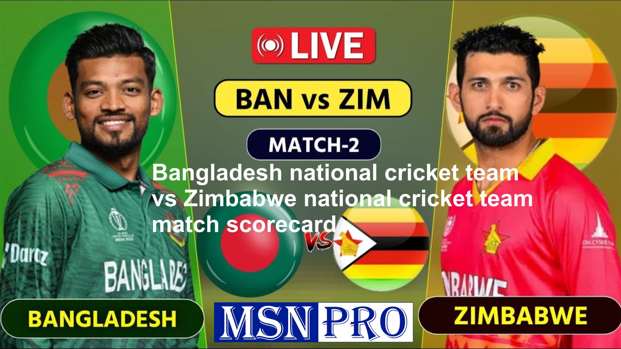 Bangladesh national cricket team vs Zimbabwe national cricket team match scorecard