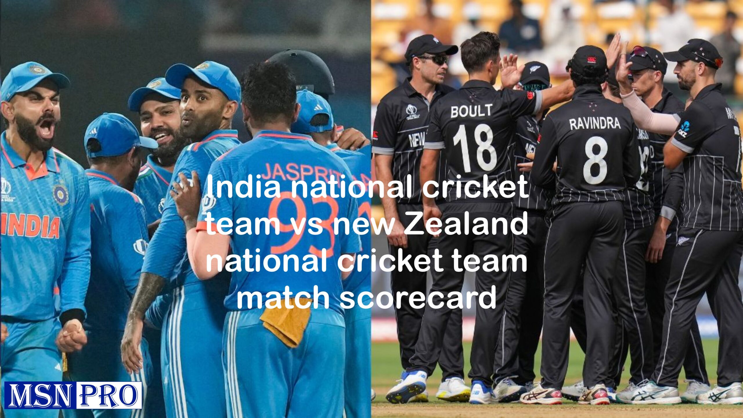 India national cricket team vs new Zealand national cricket team match scorecard