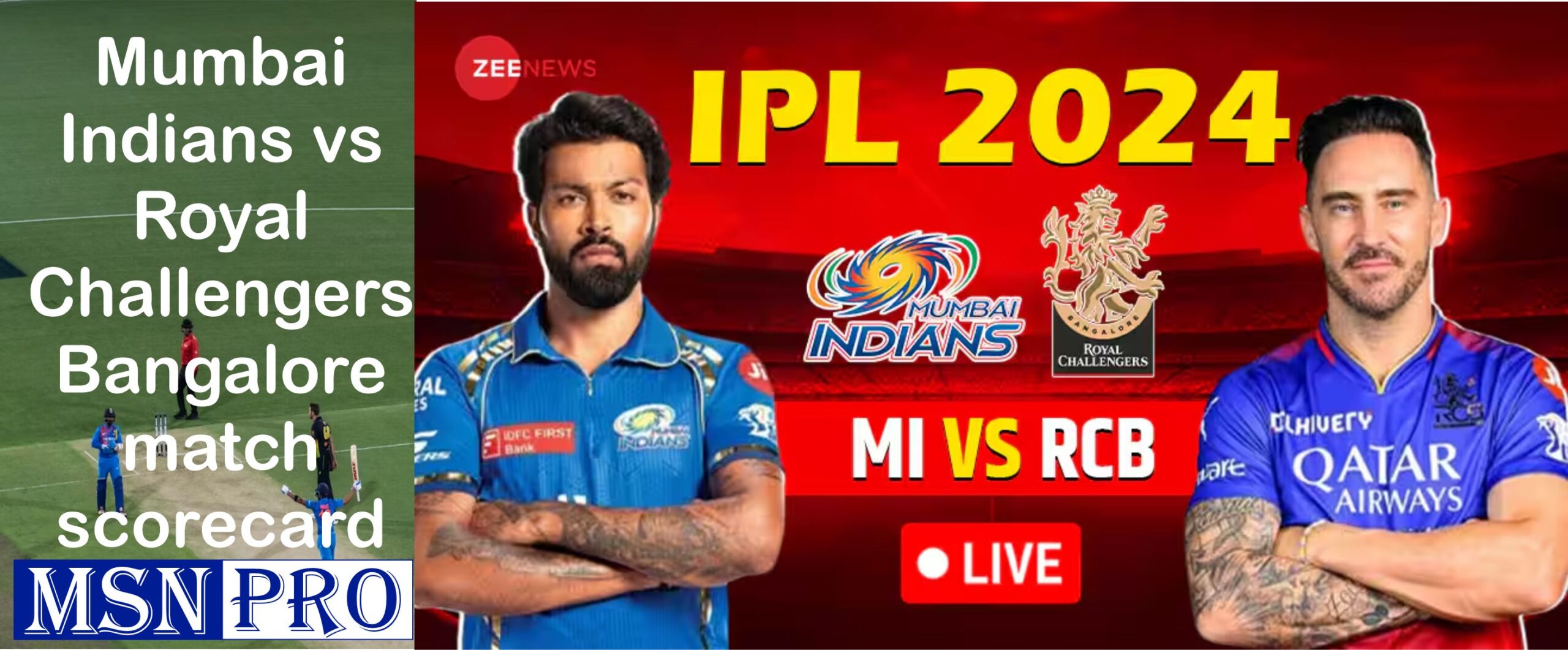 Mumbai Indians vs Royal Challengers Bangalore match scorecard